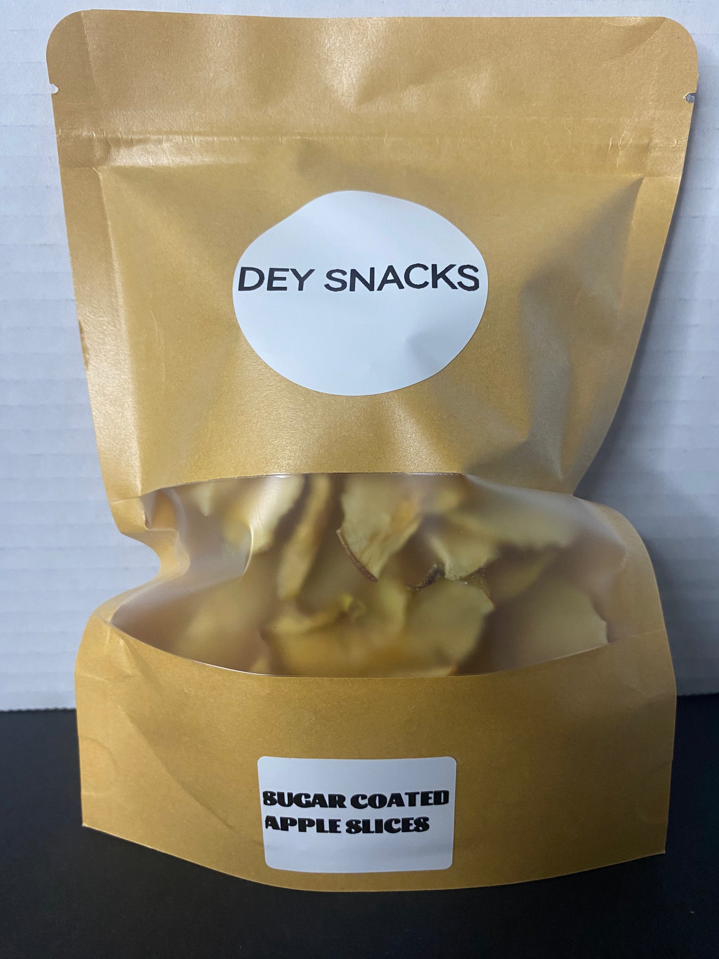 NEW ITEM!         Dehydrated sugar coated apple chips